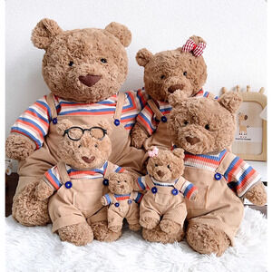 Bartholomew bear outfits - Brown T-Shirt & Overalls Set - BXYC03(medium)